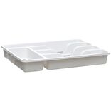 Range couvert blanc fond silicone gris 5 compartiments