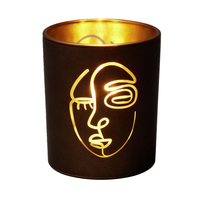 Photophore en verre &Oslash;7xH8cm (3 mod&egrave;les)