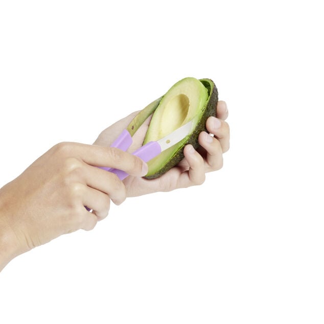 D&eacute;coupe fruit avec 2 lames acier et 1 cuill&egrave;re