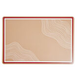 Set de table rectangulaire pastique ligne ondul&eacute;e orange