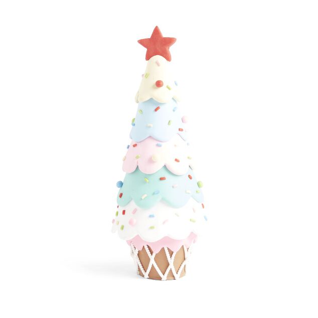 Sapin &agrave; poser nappage bonbon H25,5cm