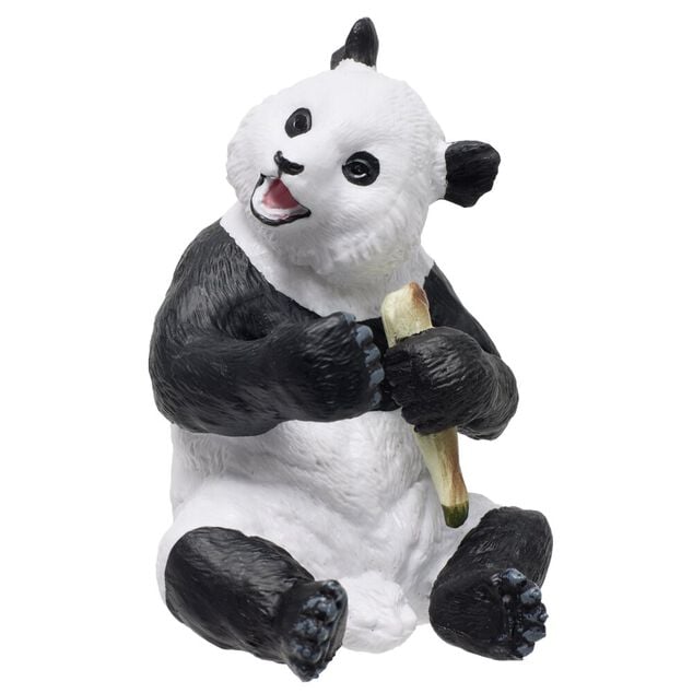 Figurine panda plastique noir et blanc 4,5x5xH8cm