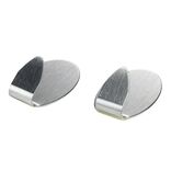 Crochet adh&eacute;sif acier x2 &Oslash;2,5cm gris