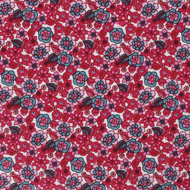 Coupon de tissu 46x55 cm en coton rouge