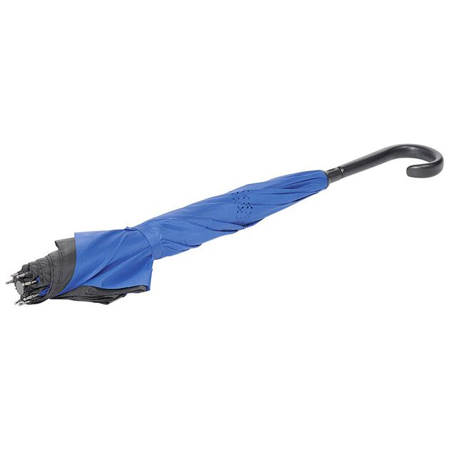 Parapluie invers&eacute; bleu et noir