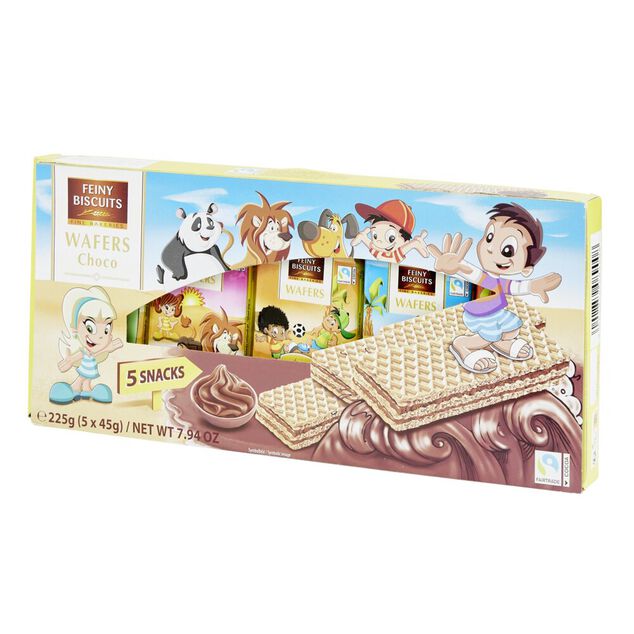 Gaufrette fourr&eacute;e chocolat 5x45gr