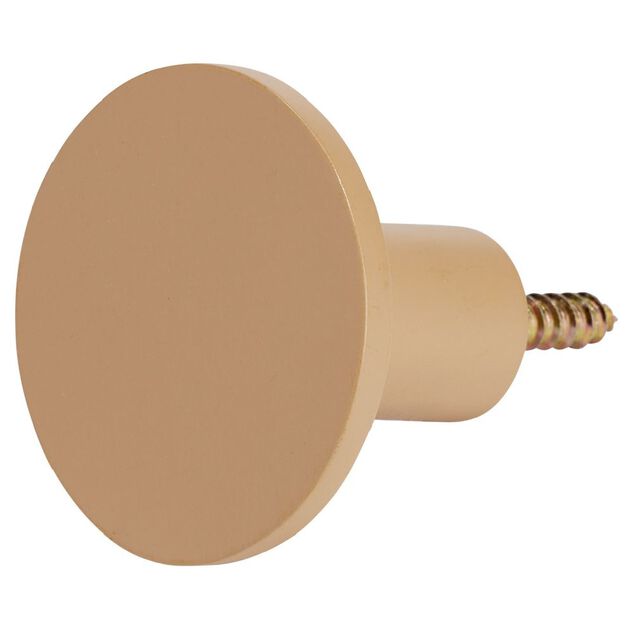 Pat&egrave;re murale ronde marron clair polyr&eacute;sine &Oslash;5cm