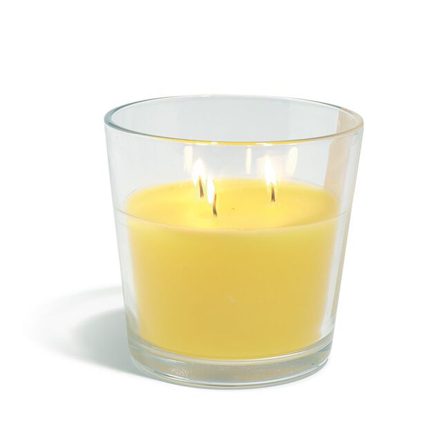 Bougie citronnelle 3 m&egrave;ches &Oslash;13xH12,5cm