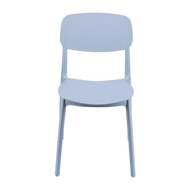 Chaise Ambre polypropyl&egrave;ne bleu L46xP39xH77cm