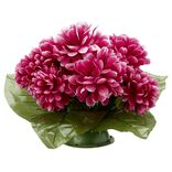 Coussin chrysanth&egrave;me artificiel 15 t&ecirc;tes violet