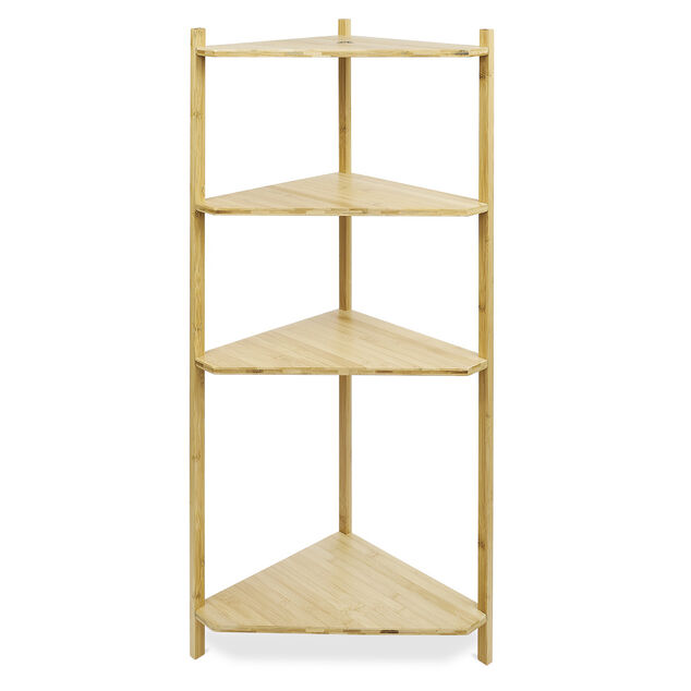 &Eacute;tag&egrave;re d'angle bambou 4 niveaux