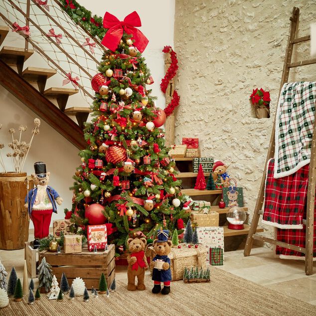 Plaid pilou pilou sherpa blanc motif tartan rouge 120x150cm