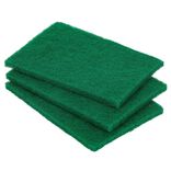 Lot de 5 tampons à récurer grattants 15x10cm polyester vert