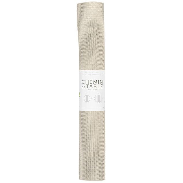 Chemin de table pvc uni taupe