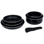 Batterie de cuisine 6 pièces aluminium noir