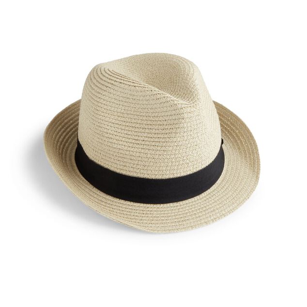 Chapeau Panama mixte paille avec bandeau noir (4 modèles)
