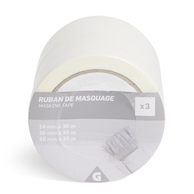 Lot de 3 rubans de masquage 25/36/50mm 30m