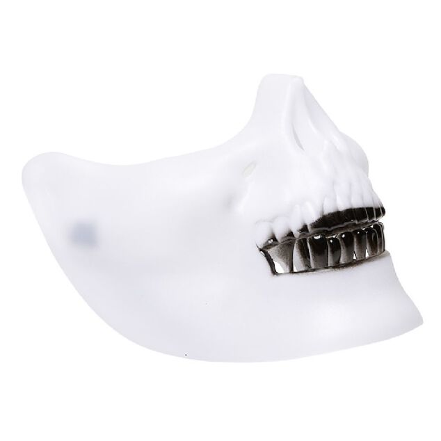 Demi masque de squelette en plastique