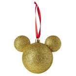 Boule de Noël Disney Mickey doré pailleté 12.2x8.5xH11,5cm