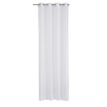 Voilage l&eacute;ger &agrave; oeillets uni blanc