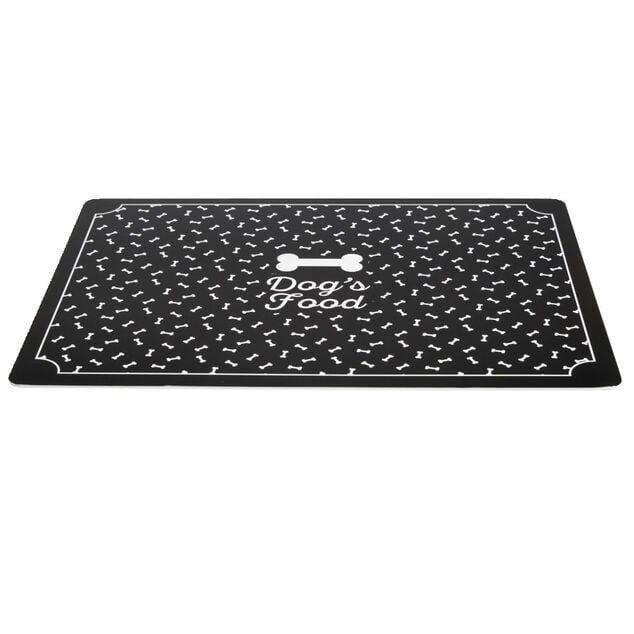 Tapis repose gamelle animaux Dog's Food plastique 32x43cm