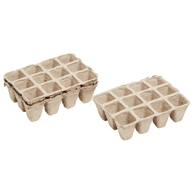 Plaque x3 godet pâte à papier x12 pour semis