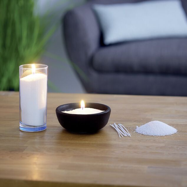 Kit bougie &agrave; cr&eacute;er 500gr de sable et 10 m&egrave;ches