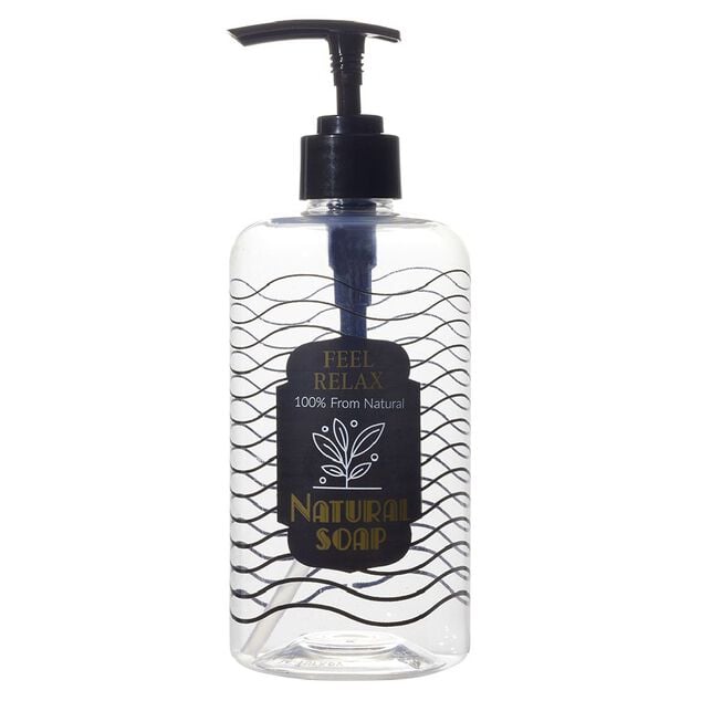 Distributeur de savon plastique imprim&eacute; 500 ml