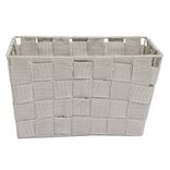 Pani&egrave;re de rangement tress&eacute;e gris clair Taille L - 21,5x12xH21,5cm