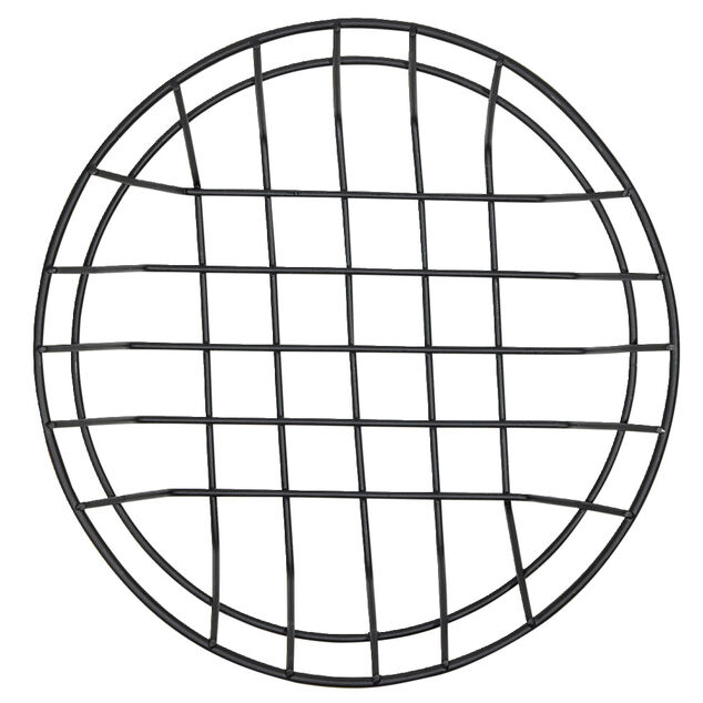 Corbeille &agrave; fruit ronde en m&eacute;tal noir &Oslash;20xH5cm