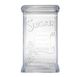 Bo&icirc;te &agrave; sucre 500g plastique transparent 11,5x9xH19cm