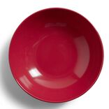 Assiette &agrave; soupe Madrid gr&egrave;s rouge &Oslash;20cm