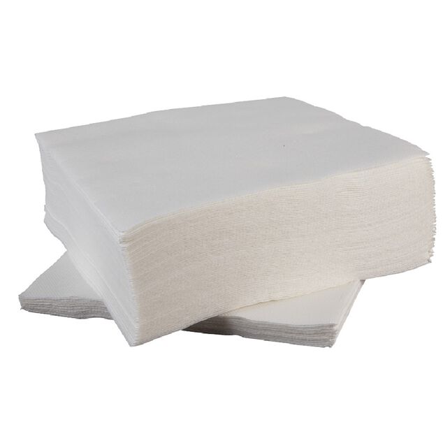 Serviette carr&eacute;e blanche Tex Touch 2 plis en papier x40