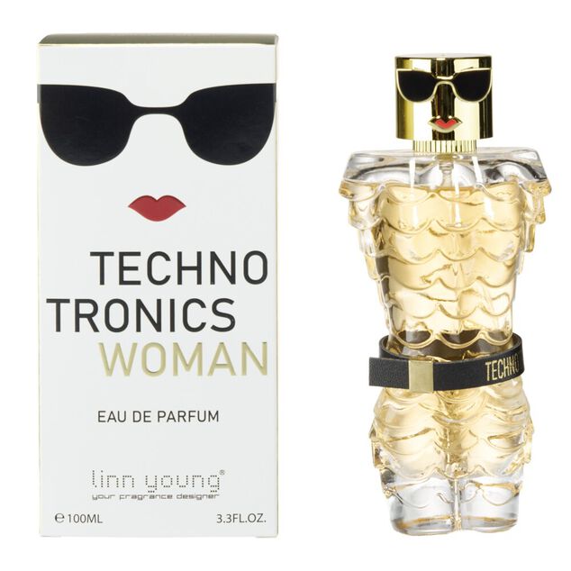 Eau de parfum femme Linn Young Technotronics flacon silhouette 100ml