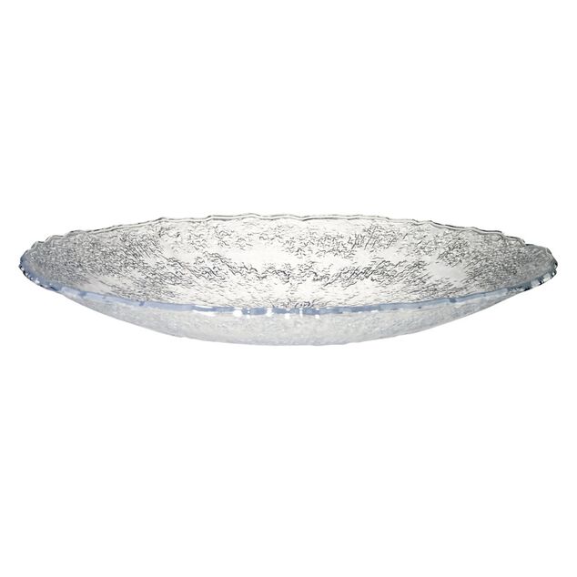 Plateau rond Sabah arabesque plastique transparent &Oslash;42,5xH4cm