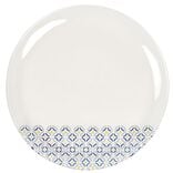 Assiette plate ronde verre Eleni motif g&eacute;om&eacute;trique &Oslash;26cm