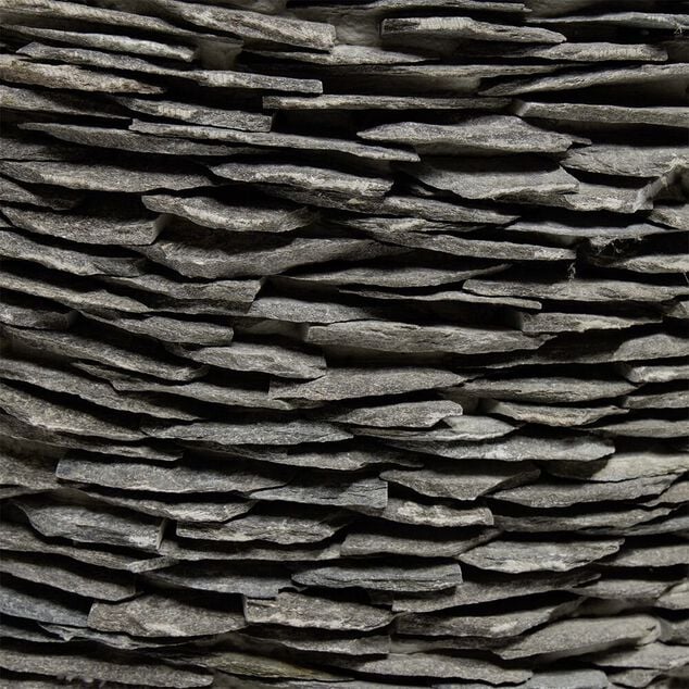 Pot ciment effet parement ardoise &Oslash;34cm