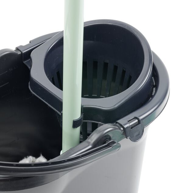 Seau essoreur 9L plastique noir 36,5x24xH27cm