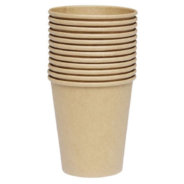 Gobelet en carton kraft marron 24 cl x12