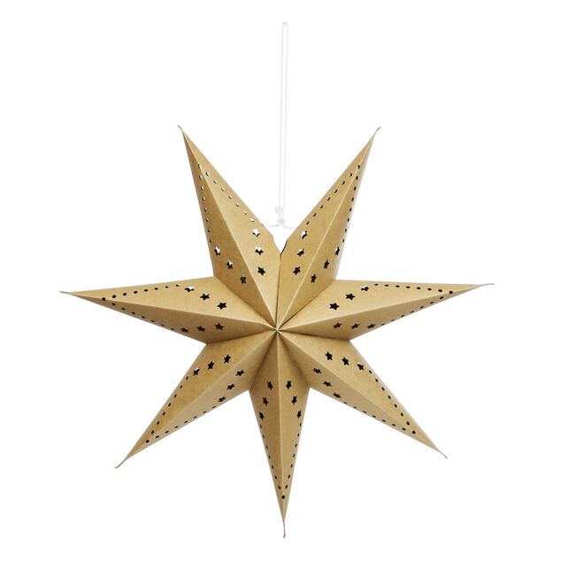 D&eacute;co &agrave; suspendre &eacute;toile 3D papier kraft marron ou blanc &Oslash;50cm