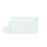 Caisse pliable polypropylène 17x12x7.5cm vert pastel