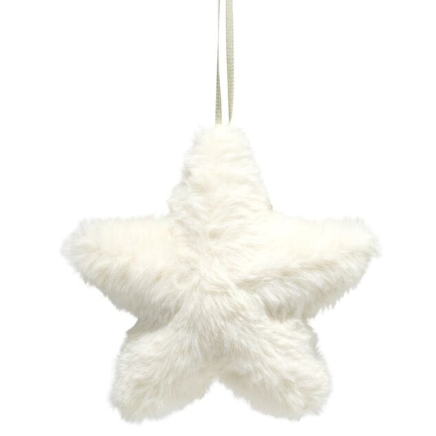 &Eacute;toile de No&euml;l effet fourrure &agrave; suspendre (3 mod&egrave;les)