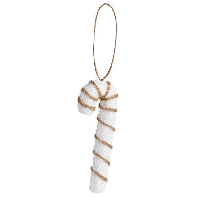 Sucre d'orge &agrave; suspendre blanc avec jute x2