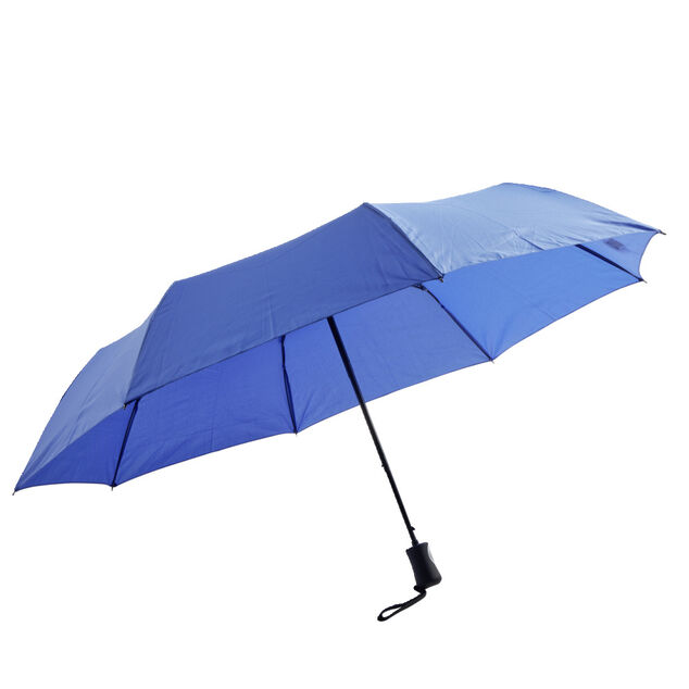 Parapluie pliable automatique uni bleu L24cm