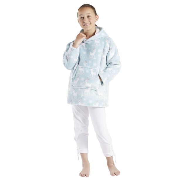 Pull plaid enfant motif renne ou dinosaure Taille unique - 2 modèles