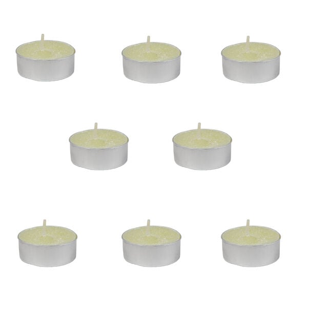 Bougie chauffe plat paillet&eacute;e blanche x 8