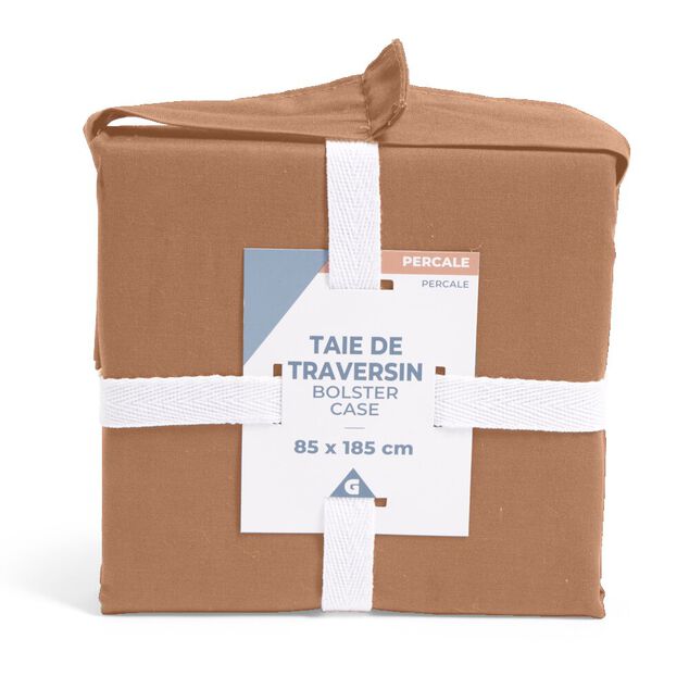Taie de traversin 85x185cm 100% coton percale rouge