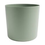 Pot rond cylindrique plastique vert sauge &Oslash;30xH29cm