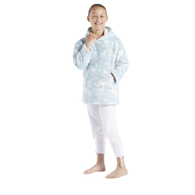 Pull plaid enfant motif renne ou dinosaure Taille unique - 2 modèles