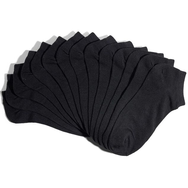 Lot 7 paires chaussettes tige basse coton et polyester - 3 coloris